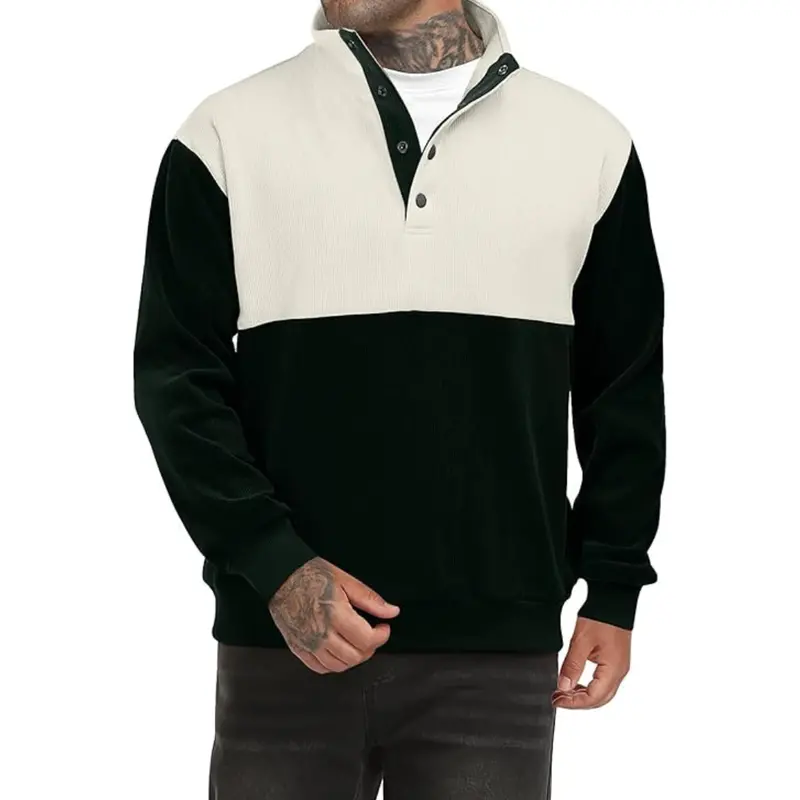 Men's Heavyweight Casual Corduroy Sweatshirt 1