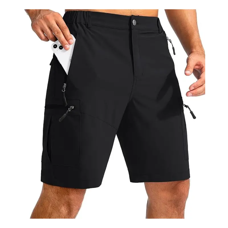 Men's Hiking Cargo 9" Shorts With 5 Zipper Pockets (Various) 1