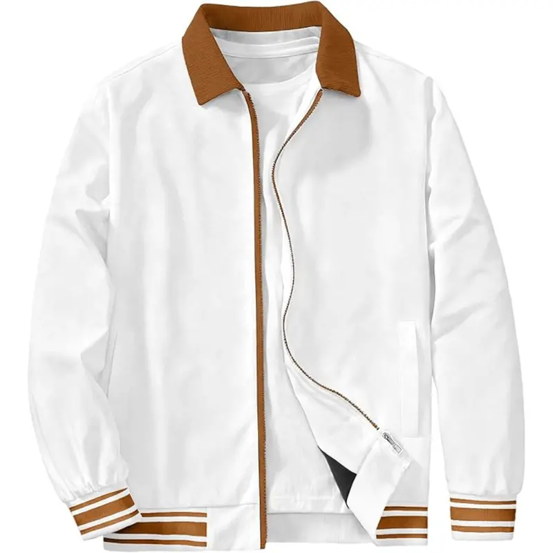 Men's Lightweight Casual Windbreaker Bomber Jackets (Various) 1