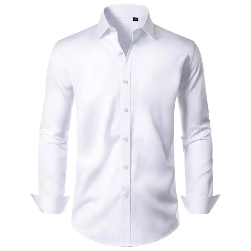 Men's Long Sleeve Wrinkle Free Stretch Casual Dress Shirts 1