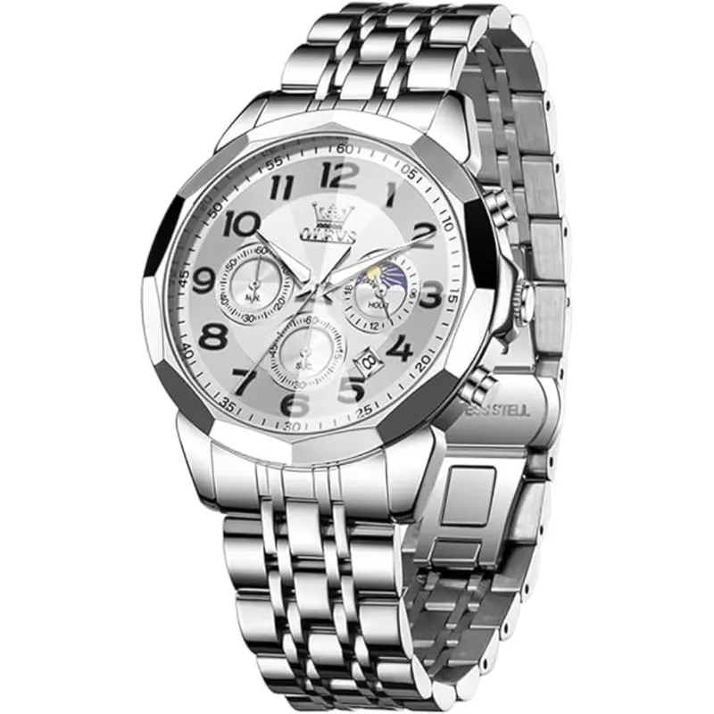 Men's Luxury Stainless Steel Waterproof Luminous Watches (Various) 1
