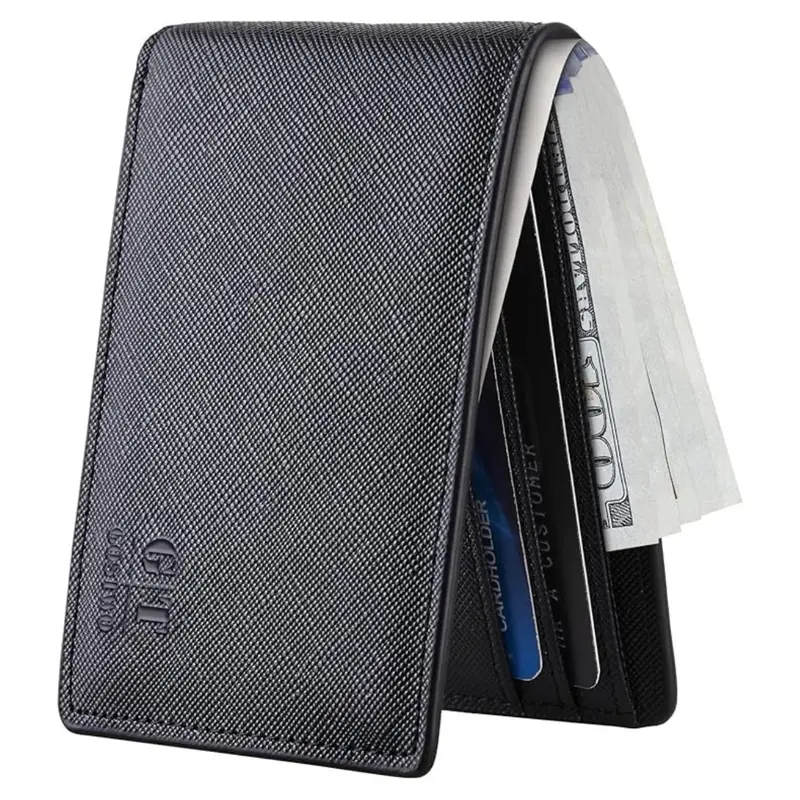 Men's Minimalist Leather Bifold Slim Rfid Wallet (Various) 1