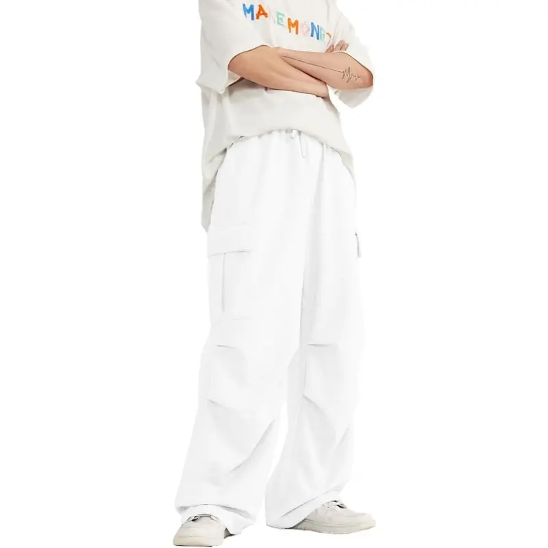 Mens Parachute Cargo Joggers With Pockets 1