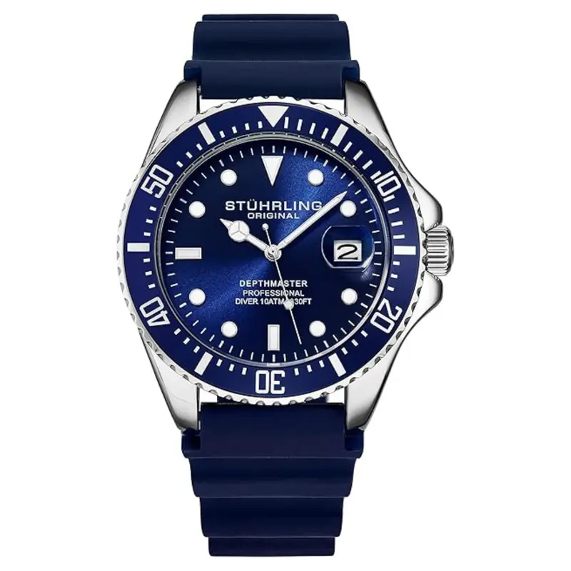 Men's Quartz Silver 42Mm Water Resistant Watch 1