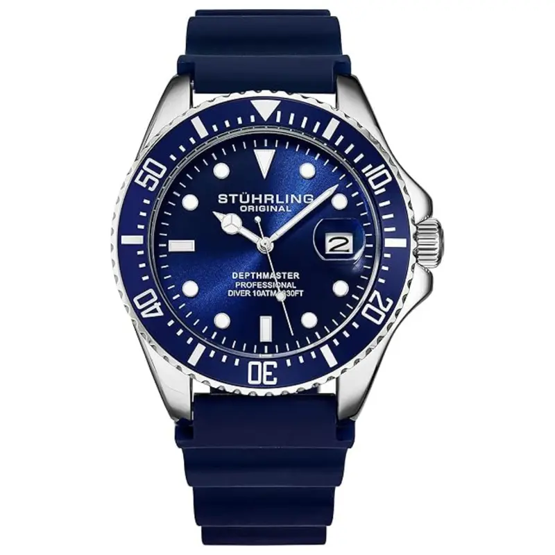 Men's Quartz Silver 42Mm Water Resistant Watch 1
