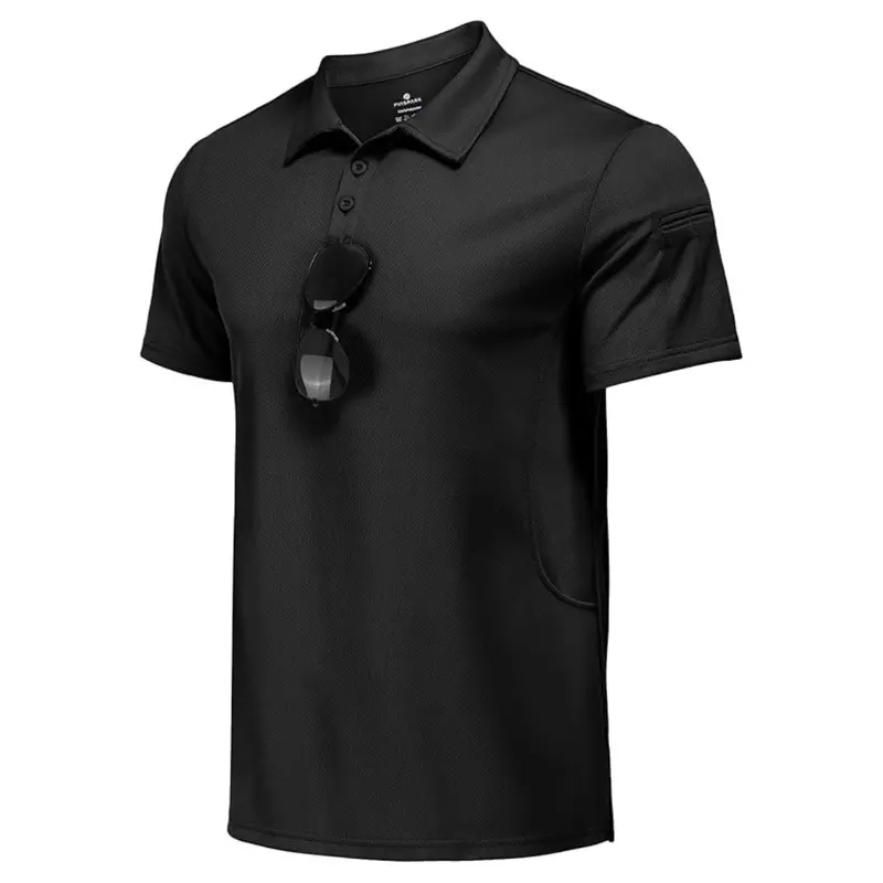 Men's Quick Dry Short Sleeve Collared Casual Golf Polo Shirts 1