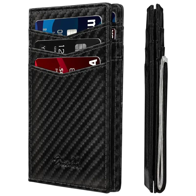 Men's Rfid Blocking Leather Bifold Slim Wallet (Various) 1