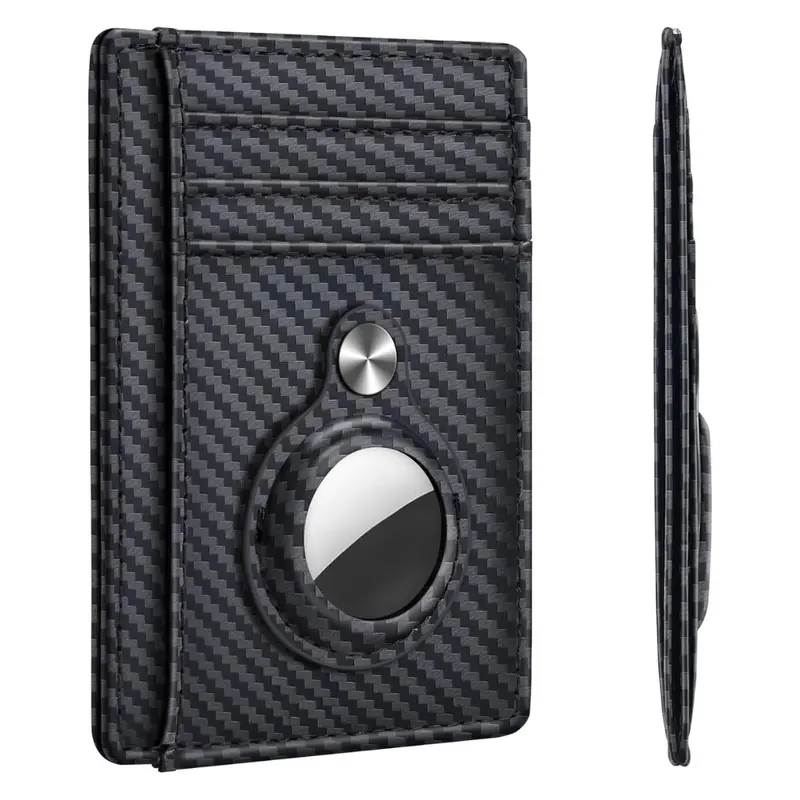 Men's Rfid Blocking Slim Minimalist Wallet W/ Airtag Holder (Various) 1