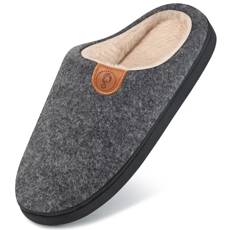 Men's Slippers Memory Foam Warm House Non Slip Fuzzy Shoes (Various) 1