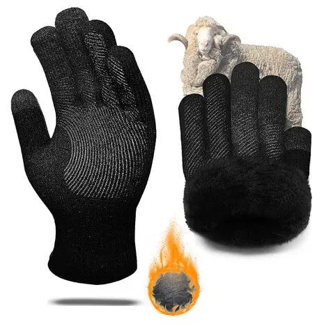 Merino Wool Blend Touchscreen Winter Gloves 1