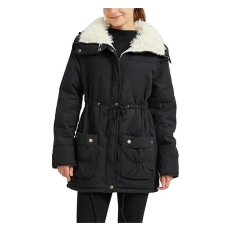Mewow Women's Thick Warm Faux Lamb Wool Lined Jacket Coat 1