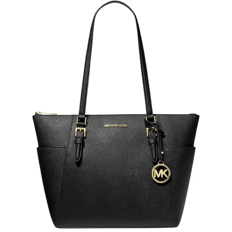 Michael Kors Charlotte Large Saffiano Leather Top-Zip Tote Bag 1