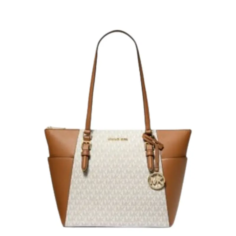 Michael Kors Charlotte Signature Large Top Zip Tote 1