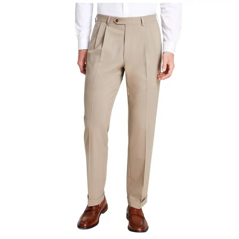 Michael Kors Men's Pleated Solid Classic Fit Pants (Various) 1