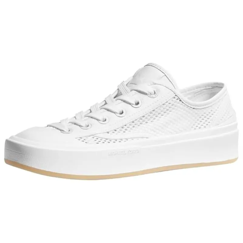 Michael Kors Women's Jude Lace Up Sneaker (Optic White, 7) 1