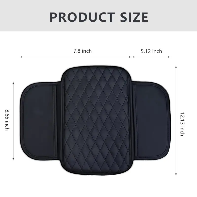 Microfiber Leather Car Armrest Cover With Cushion 1