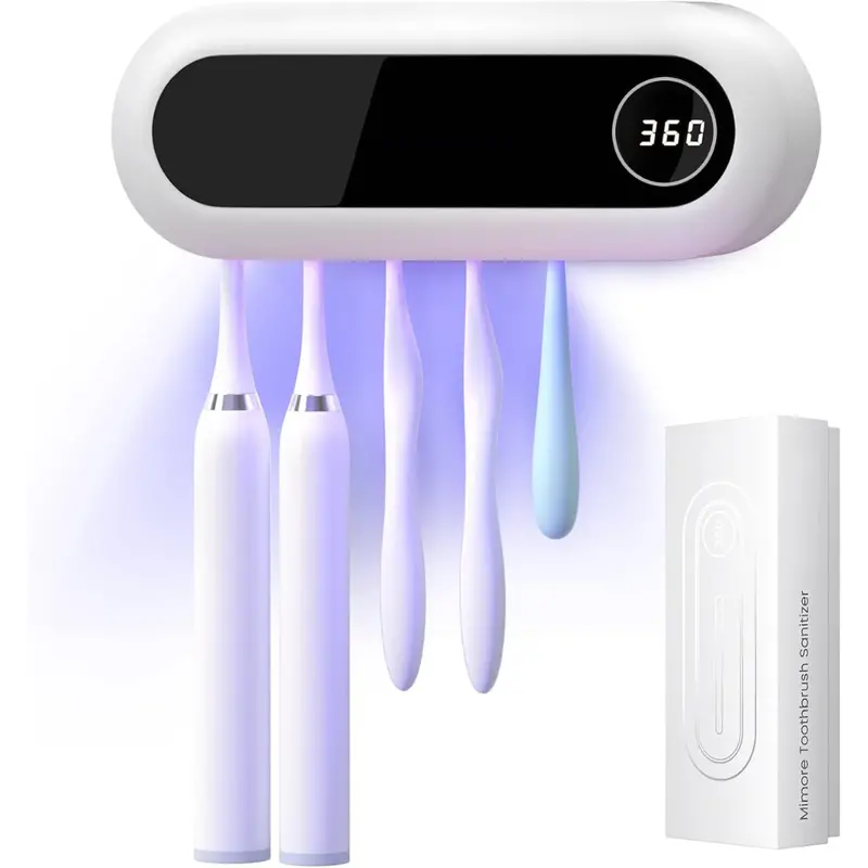 Mimore Toothbrush Holder W/ 5 Toothbrush Slots & Timer Function 1