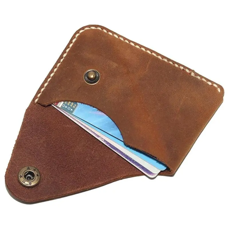 Minimalist Compact Handmade Leather Card Holder Wallet 1