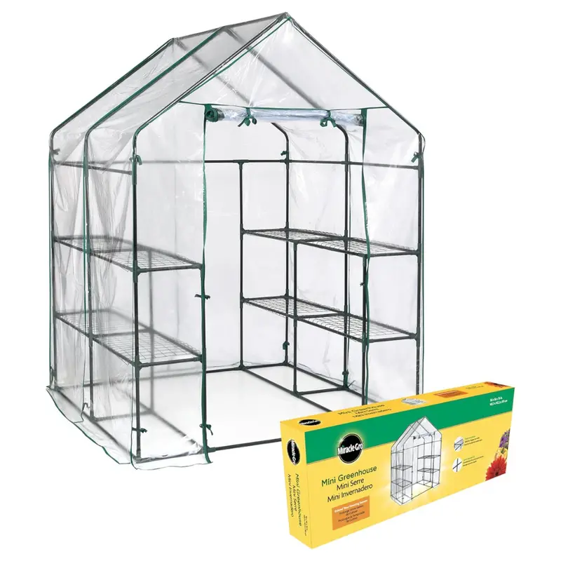 Miracle-Gro 4Ǝ" X 4Ǝ" X 6Ƌ" Mini Walk-In Greenhouse 1