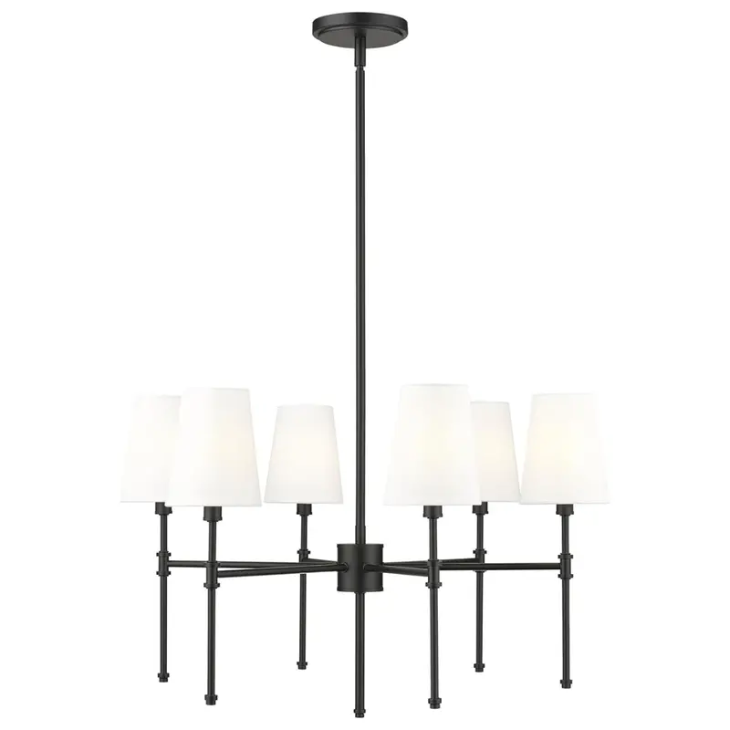 Ml Lighting 16106-Mb Adorra 25.75" Wide 6-Light Chandelier (Matte Black) 1