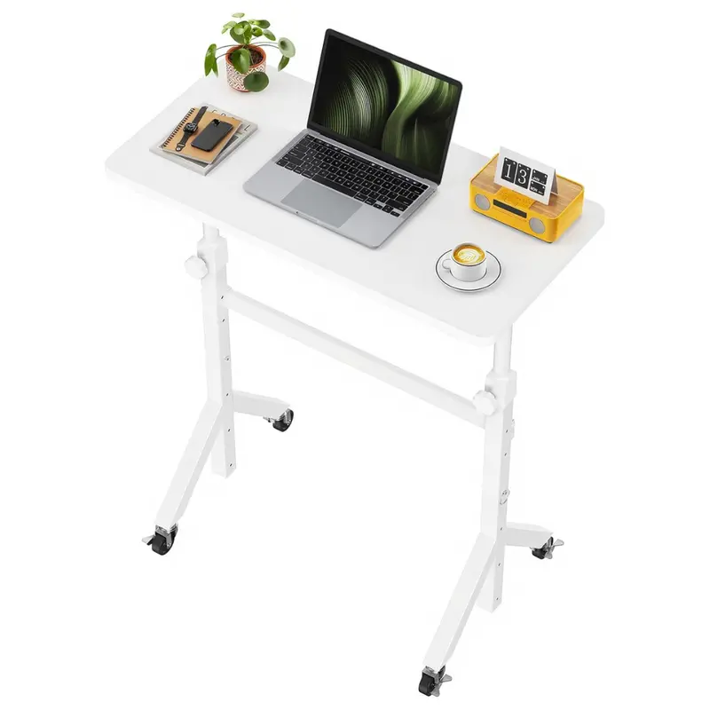 Mobile Stand Up Adjustable Height Desk W/ Lockable Wheels 1