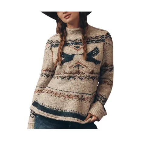 Mock-Neck Bird Sweater 1