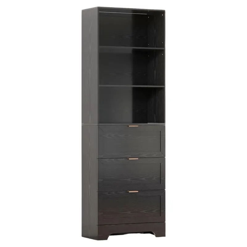 Modern 6 Tier Bookshelves And Bookcases With Drawers 1