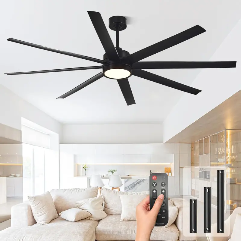 Modern 72" Ceiling Fans With Lights And Remote 1