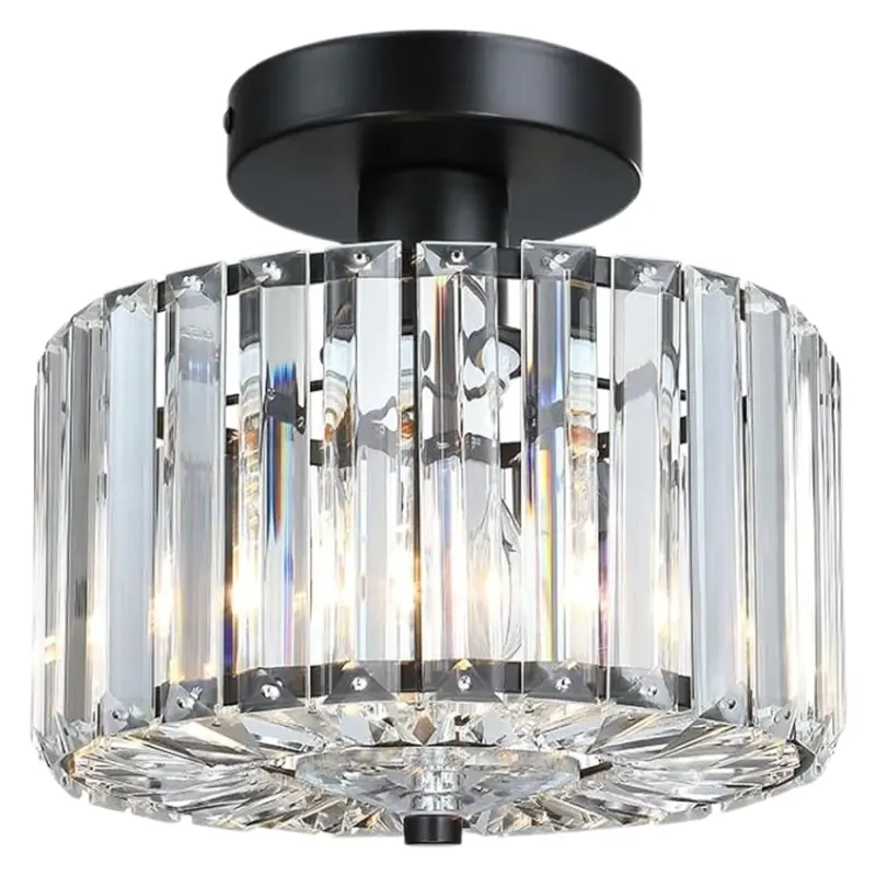 Modern Mini Flush Mount Crystal Chandelier 1