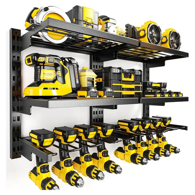 Modular 6 Shelves Wall-Mount Power Tool Organizer (300 Lbs) 1
