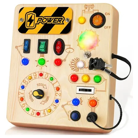 Montessori Busy Board With 13 Led Lights 1