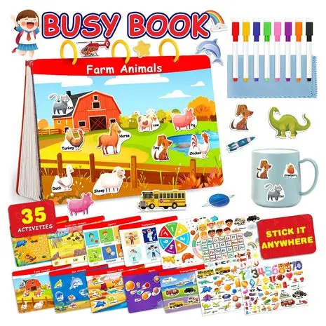 Montessori Preschool Workbook Activity Binder Book 1