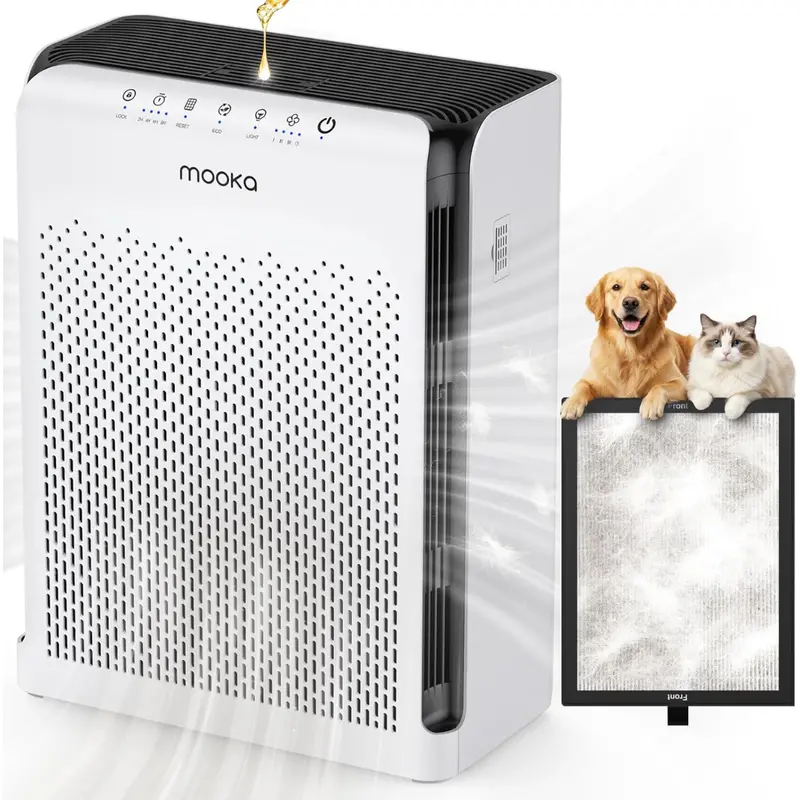 Mooka Home Large Room Up To 2200Ft2 Air Purifier With Eco Mode 1
