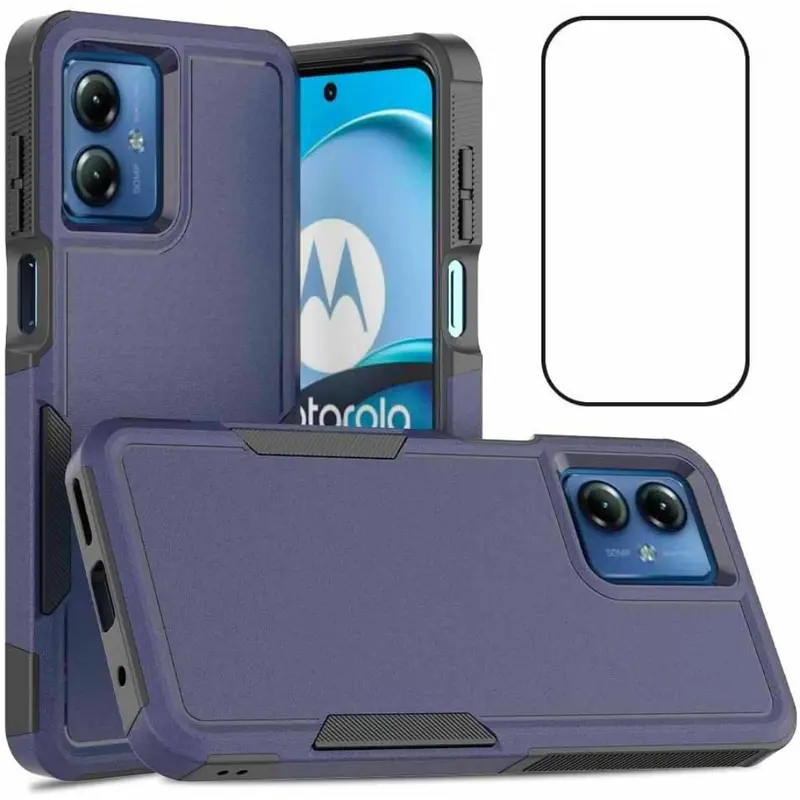 Moto G14 Dual Layer Shockproof Protective Phone Cover (Various) 1