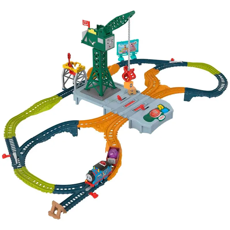 Motorized Train Cranky Talking Crane & Battery Powered Toy Delivery Set 1