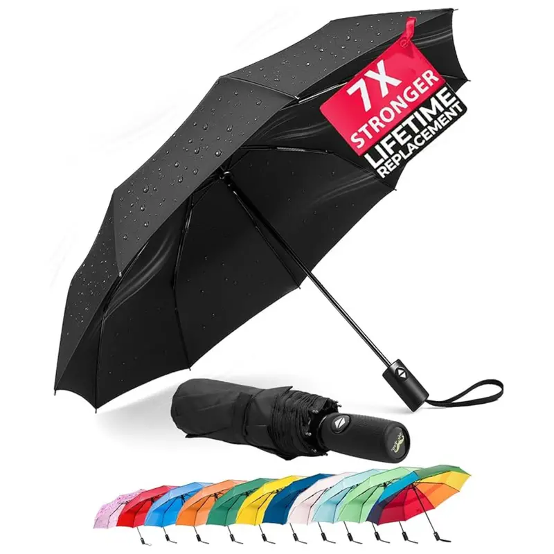 Mr. Pen Windproof Travel Automatic Compact Umbrella (Various) 1