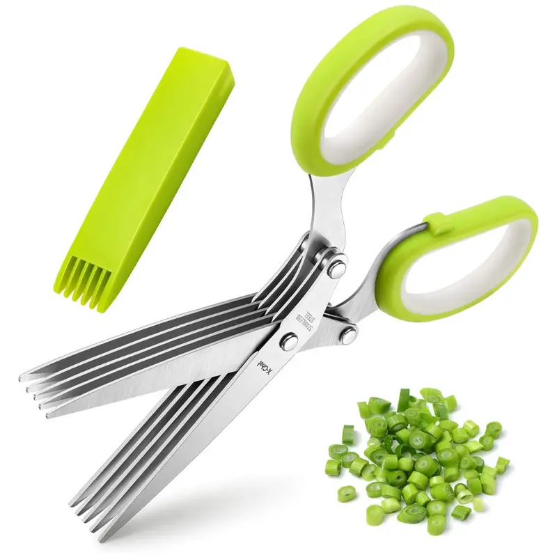 Multipurpose 5 Blade Kitchen Herb Shears 1