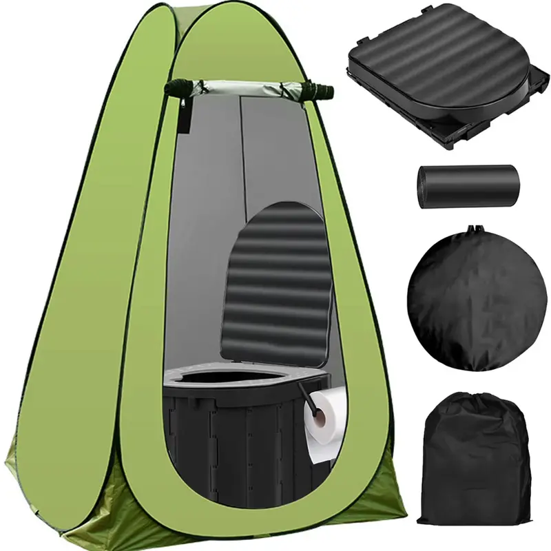 Musment Portale Foldable Camping Toilet Set With Privacy Tent 1
