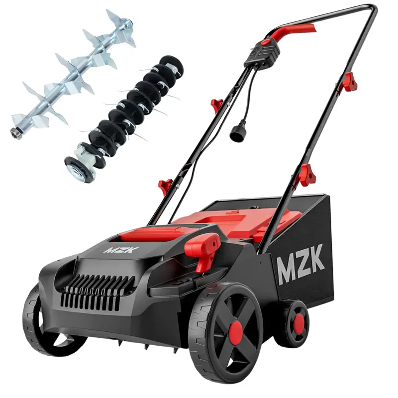 Mzk 13" 13-Amp 2-In-1 Electric Dethatcher & Scarifier 1