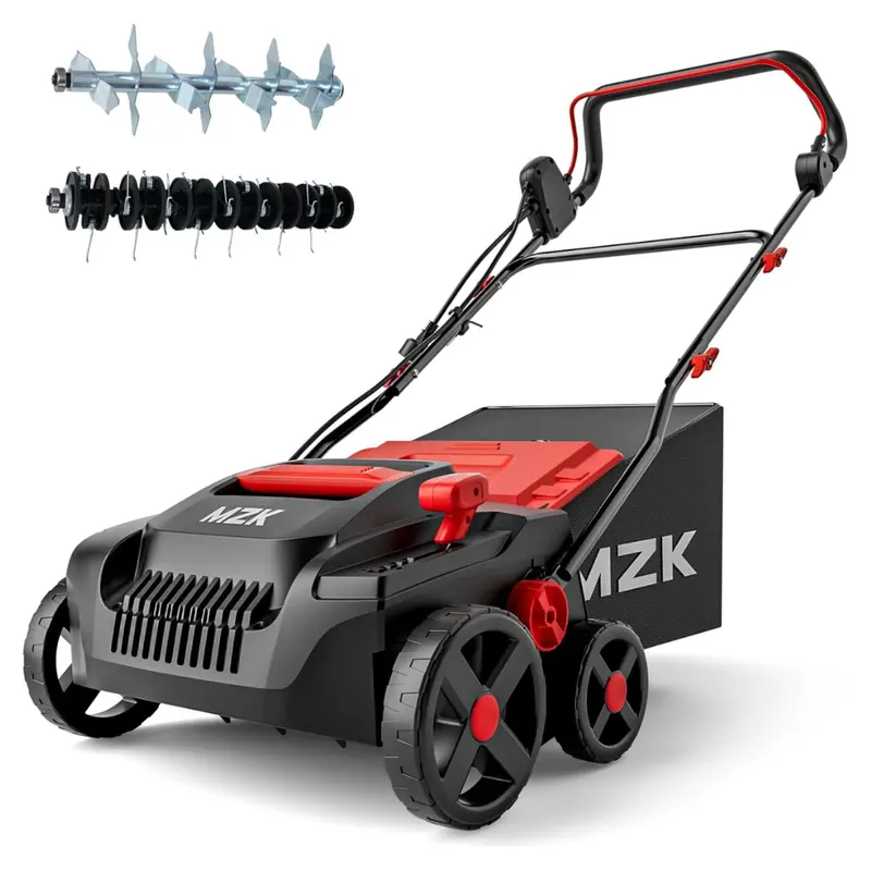 Mzk 15" 2-In-1 Electric Dethatcher And Scarifier 1