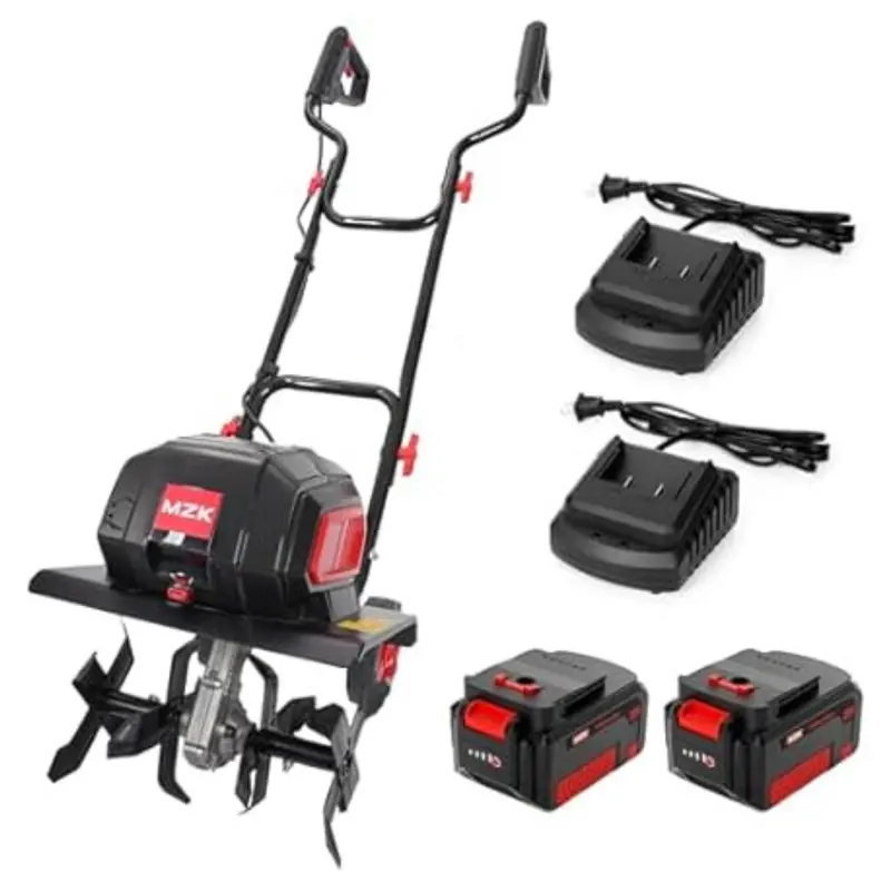 Mzk 40V 12"W X 8.6"D Cordless Battery Powered Garden Rototiller 1