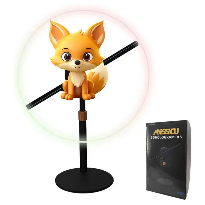 Naflne 16.9" 3D Hologram Fan With All-Metal Desktop Stand 1