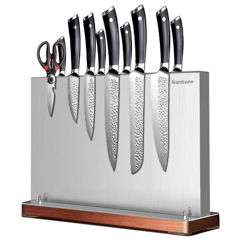 Nanbone Stainless Steel Magnetic Knife Holder Block (11.81" X 5.5" X 9") 1