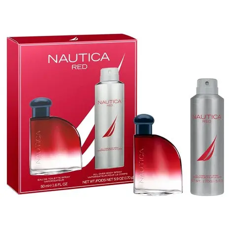 Nautica Color Red Cologne & Body Spray Set 1