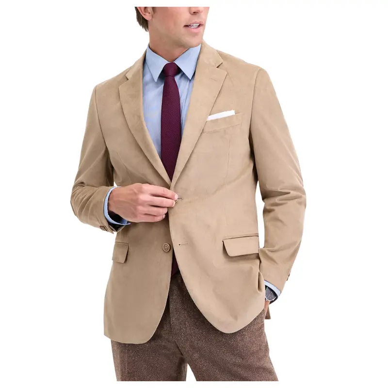 Nautica Men's Modern-Fit Solid Stretch Corduroy Elbow Patch Sport Coat 1