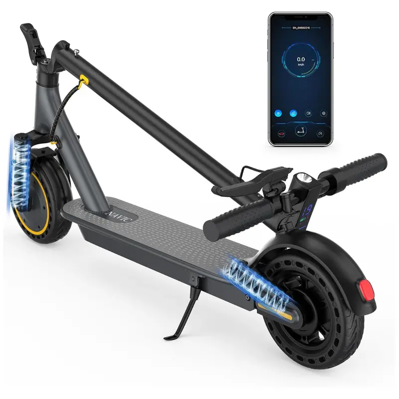 Navic Electric 8.5" Solid Tires Folding Scooter With App 1