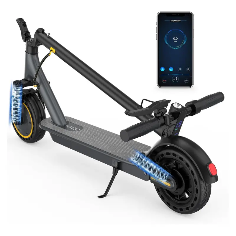 Navic Electric 8.5" Solid Tires Folding Scooter With App 1