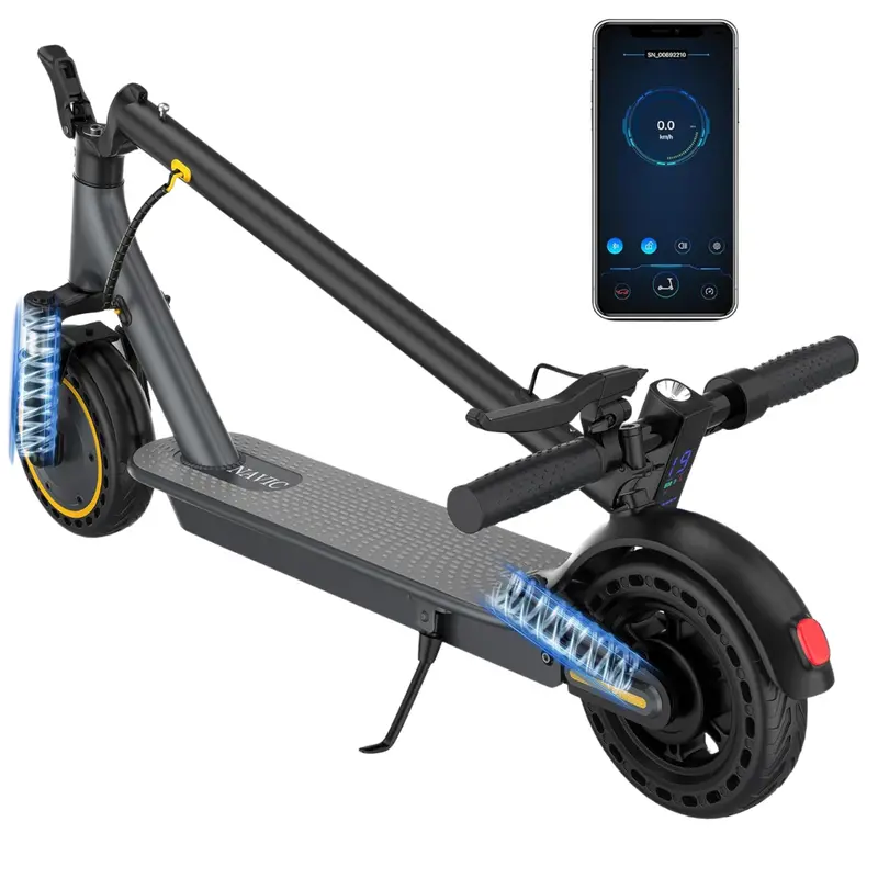 Navic Electric 8.5" Solid Tires Folding Scooter With App 1