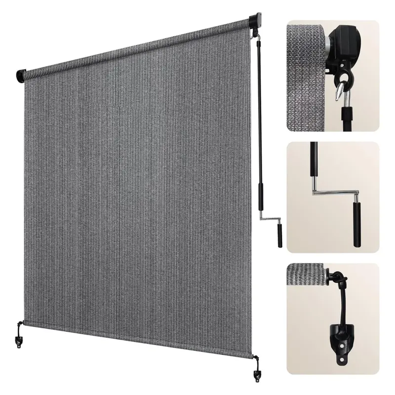 Naway 8Ft X 6Ft Cordless Outdoor Roller Shades 1