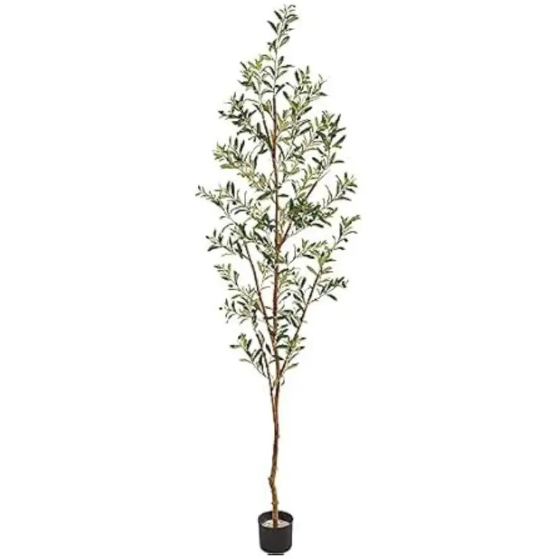 Nearly Natural 82" Faux Greenery Olive Tree 1